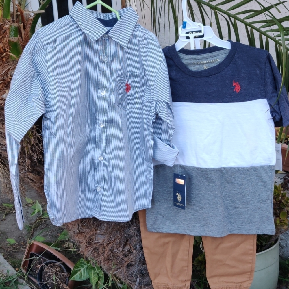 U.S. POLO ASSN.  Boy 3 Piece Set size 6;7 - Picture 3 of 14